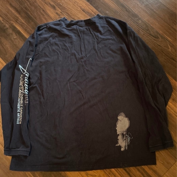 Black Long Sleeve Tee with Graphic Design - Picture 5 of 5